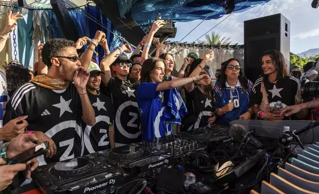 ZULAN performs at Do Lab during the first weekend of the Coachella Valley Music and Arts Festival at the Empire Polo Club on Saturday, April 12, 2025, in Indio, Calif. (Photo by Amy Harris/Invision/AP)
