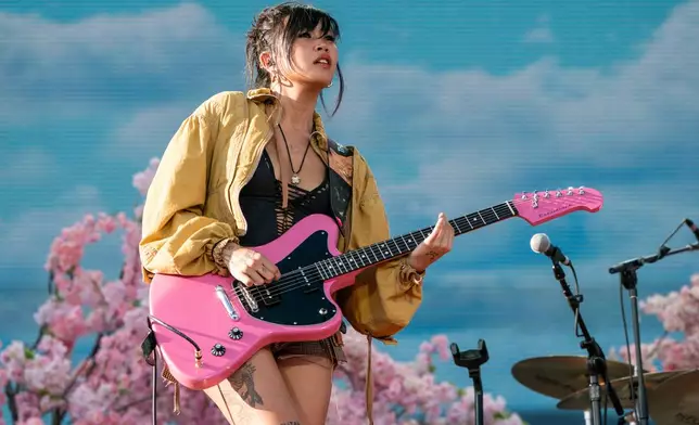 beabadoobee performs during the first weekend of the Coachella Valley Music and Arts Festival at the Empire Polo Club on Sunday, April 13, 2025, in Indio, Calif. (Photo by Amy Harris/Invision/AP)