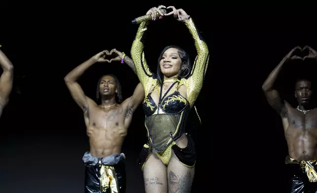 GloRilla performs during the first weekend of the Coachella Valley Music and Arts Festival at the Empire Polo Club on Friday, April 11, 2025, in Indio, Calif. (Photo by Amy Harris/Invision/AP)