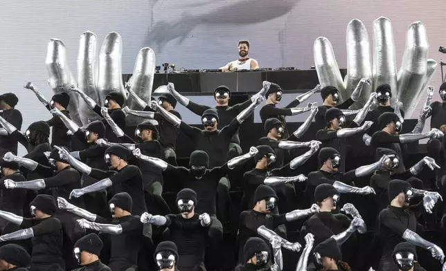 Alok performs during the first weekend of the Coachella Valley Music and Arts Festival at the Empire Polo Club on Saturday, April 12, 2025, in Indio, Calif. (Photo by Amy Harris/Invision/AP)