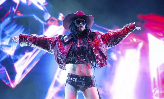 JENNIE performs during the first weekend of the Coachella Valley Music and Arts Festival at the Empire Polo Club on Sunday, April 13, 2025, in Indio, Calif. (Photo by Amy Harris/Invision/AP)