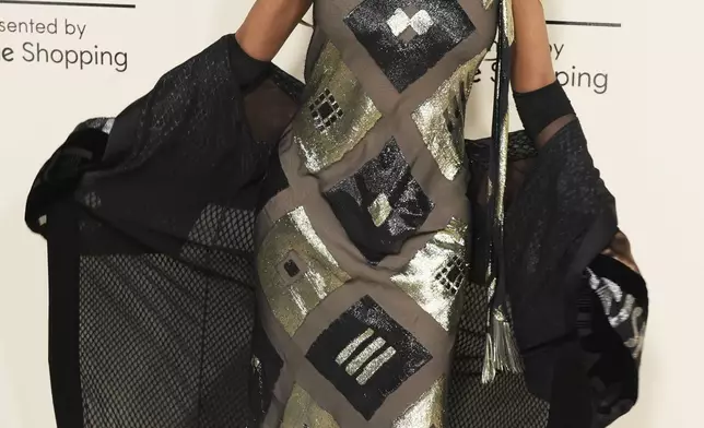 Actor Laverne Cox arrives at the Fashion Trust U.S. Awards on Tuesday, April 8, 2025, in Los Angeles. (AP Photo/Chris Pizzello)