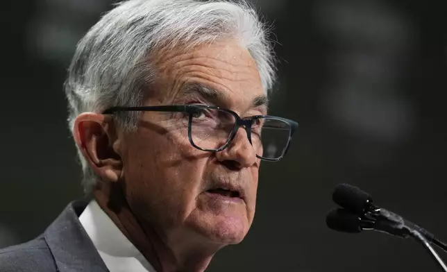 Chair of the Board of Governors of the Federal Reserve System Jerome Powell speaks during an event hosted by the Economic Club of Chicago, Wednesday, April 16, 2025, in Chicago. (AP Photo/Erin Hooley)
