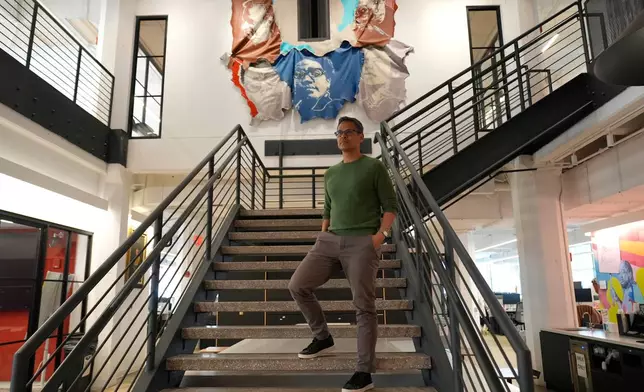 Nick Turner, president of the Vera Institute of Justice, poses for a portrait in their office, Thursday, April 17, 2025, in New York. (AP Photo/Pamela Smith)