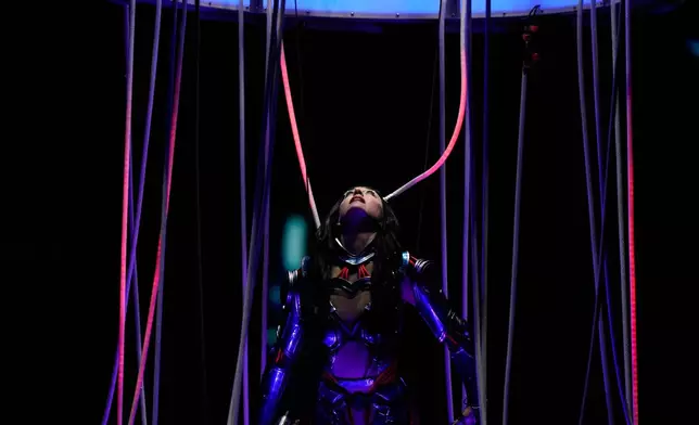 Katy Perry performs in concert at Arena CDMX in Mexico City, Wednesday, April 23, 2025. (AP Photo/Fernando Llano)