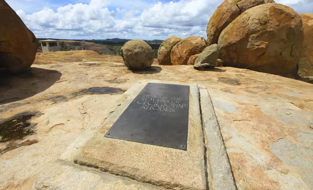 FILE - The burial site of Cecil John Rhodes is seen at Matobo National Park in Zimbabwe, Feb. 26, 2017. (AP Photo/Tsvangirayi Mukwazhi, file)