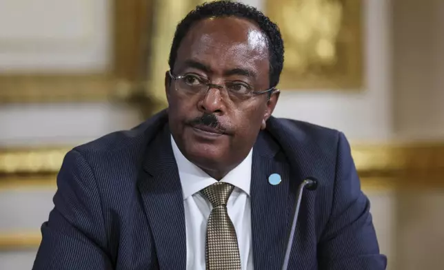 Redwan Hussein, Director General of the National Intelligence and Security Service of Ethiopia, attends the London Sudan conference at Lancaster House in London, Tuesday, April 15, 2025. (Isabel Infantes/Pool Photo via AP)