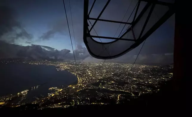 A cable car carrying tourists south of Naples has crashed after the cable snapped, killing at least four people and injuring one in Castellamare di Stabia, near Naples, Italy, Thursday, April 17, 2025. (Alessandro Garofalo/LaPresse via AP)