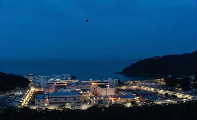 The exterior view of Shek Pik Prison in Hong Kong, Tuesday, April 29, 2025. (AP Photo/Chan Long Hei)
