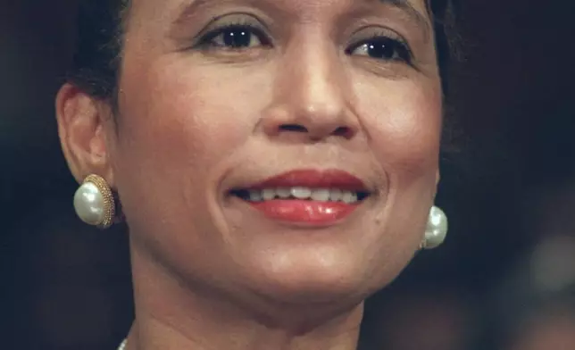 FILE-- Alexis Herman, testifies on Capitol Hill in this March 18, 1997 file photo. (AP Photo/Joe Marquette, file)