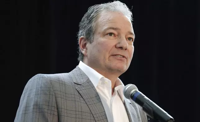 FILE - New Jersey Devils' general manager Ray Shero speaks during a news conference in Newark, N.J., Monday, June 26, 2017. (AP Photo/Seth Wenig, file)