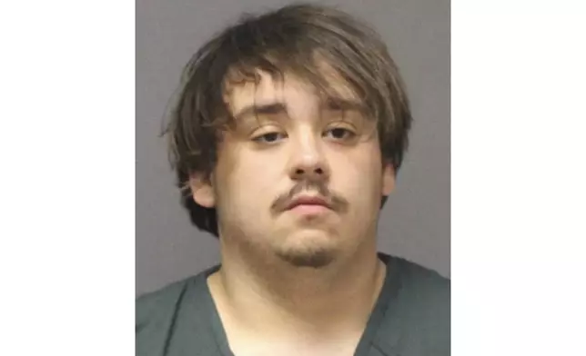 This image provided by the Ocean County, N.J., Jail shows Joseph Kling, 19, of Waretown, N.J., who is charged with arson and aggravated arson in a wildfire that's still burning in southern New Jersey, Thursday, April 24, 2025. (Ocean County Jail via AP)
