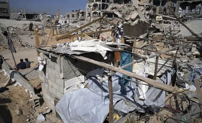 The al-Atal family's tent is seen after it was struck overnight in an Israeli airstrike that killed several family members, in the Jabalia refugee camp, Gaza City, Thursday, April 17, 2025. (AP Photo/Jehad Alshrafi)