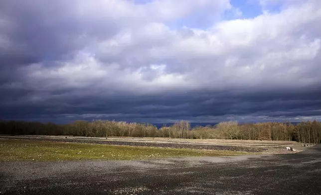 FILE — In this Friday, Jan. 10, 2020 taken photo clouds hang over the area of the Nazi death camp 'Buchenwald' in Weimar, Germany. (AP Photo/Markus Schreiber, File)