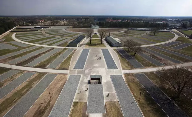 FILE — New stone fields mark the barracks of the Nazi death camp Sachsenhausen in Oranienburg, around 50 kilometres (31 miles) north of Berlin, April 20, 2012. (AP Photo/Markus Schreiber, File)