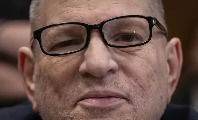 Harvey Weinstein appears in state court in Manhattan as jury selection continues in his retrial on Wednesday, April 16, 2025 in New York. (Adam Gray/Pool Photo via AP)
