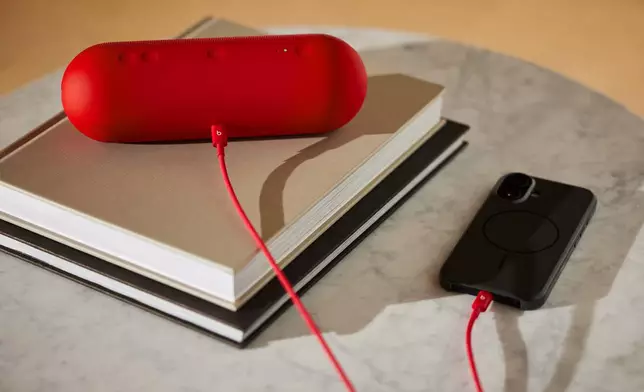 Beats cable in Rapid Red