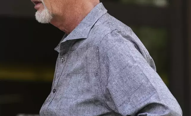 Lori Vallow Daybell's uncle Rex Conner stands outside of Maricopa County Courthouse as he attends the Arizona murder trial of Vallow Daybell, who's charged with conspiring to murder her estranged husband, Monday, April 21, 2025, in Phoenix. (AP Photo/Ross D. Franklin)