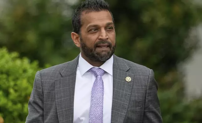 FBI director Kash Patel arrives on the South Lawn of the White House before President Donald Trump and first lady Melania Trump participate in the White House Easter Egg Roll Monday, April 21, 2025, in Washington. (AP Photo/Alex Brandon)