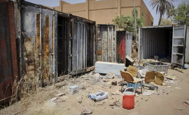 Antiquities warehouses are seen looted at Sudan National Museum, the home to the country's largest artifacts that date to different eras of Sudanese history, after nearly two years of war between the army and paramilitary Rapid Support Forces (RSF), in Khartoum, Sudan, Thursday, April 3, 2025. (AP Photo/Khaled Abd Al Gader)