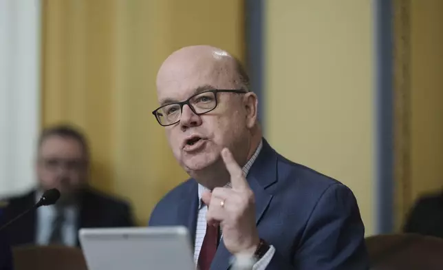 Rep. Jim McGovern, D-Mass., the ranking member of the House Rules Committee, challenges Budget Committee Chairman Jodey Arrington, R-Texas, as President Donald Trump's top domestic priorities on spending reductions and tax breaks are prepared for a floor vote, at the Capitol in Washington, Wednesday, April 9, 2025. (AP Photo/J. Scott Applewhite)