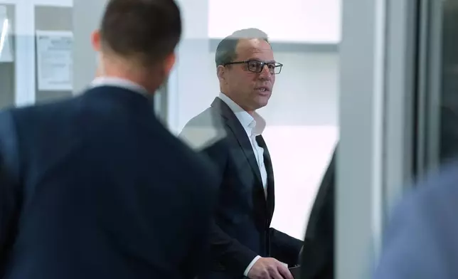 Pennsylvania Gov. Josh Shapiro visits the Hershey Company's new manufacturing plant in Hershey, Pa., Wednesday, April 16, 2025. (AP Photo/Matt Rourke)