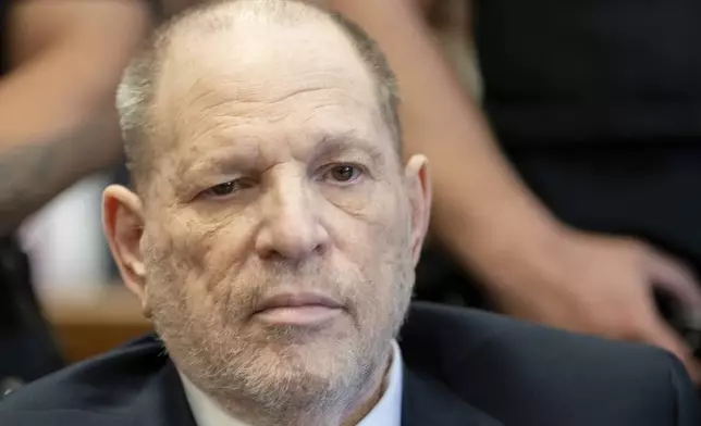 Harvey Weinstein appears in state court in Manhattan as jury selection continues in his retrial on Tuesday, April 29, 2025 in New York. (David Dee Delgado/Pool Photo via AP)