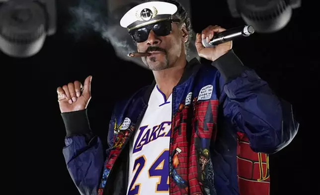 FILE - Snoop Dogg performs a DJ set as "DJ Snoopadelic" during the "Concerts In Your Car" series Friday, Oct. 2, 2020, in Ventura, Calif. (AP Photo/Chris Pizzello, File)