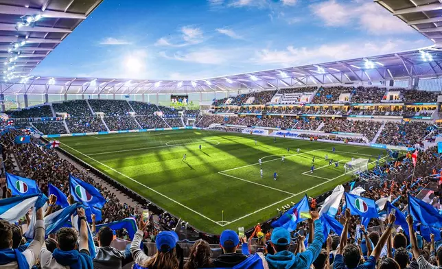 Venice, 22 April 2025. New Stadium unveiled for Venezia, designed by Populous.