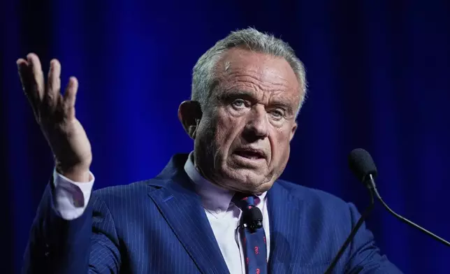 Health and Human Services Secretary Robert F. Kennedy Jr. speaks at the Rx and Illicit drug Summit, Thursday, April 24, 2025, in Nashville, Tenn. (AP Photo/George Walker IV)