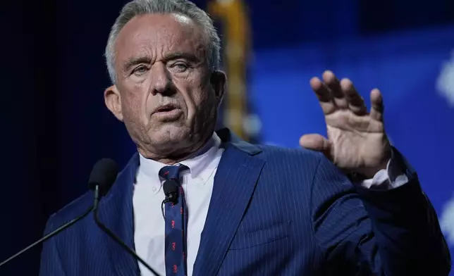 Health and Human Services Secretary Robert F. Kennedy Jr. speaks at the Rx and Illicit drug Summit, Thursday, April 24, 2025, in Nashville, Tenn. (AP Photo/George Walker IV)
