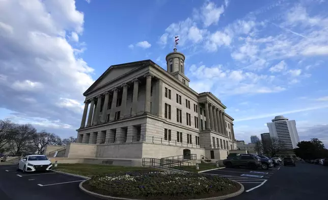 The Tennessee State Capitol is seen Feb. 10, 2025, in Nashville, Tenn. (AP Photo/Mark Humphrey)