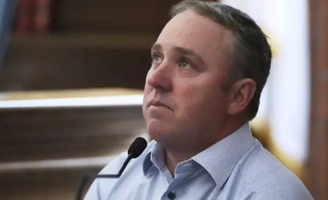 Michael Camerano, a friend of John O'Keefe testifies during the Karen Read trial at Norfolk Superior Court, Thursday, April 24, 2025, in Dedham, Mass. (AP Photo/Charles Krupa, Pool)