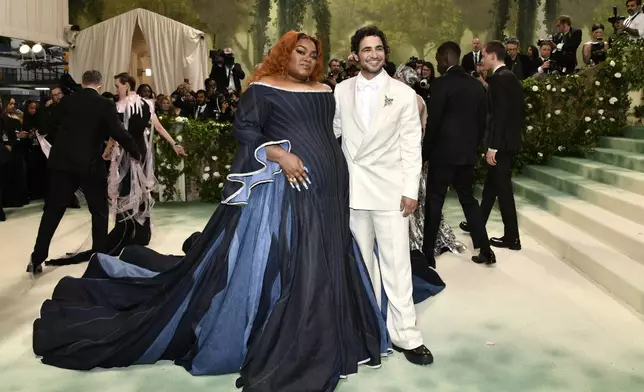 FILE - Da'Vine Joy Randolph, left, and Zac Posen attend The Metropolitan Museum of Art's Costume Institute benefit gala on May 6, 2024, in New York. (Photo by Evan Agostini/Invision/AP, File)