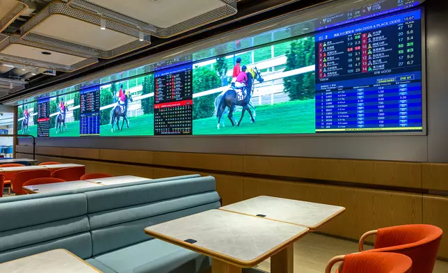 Featured by two 14-metre wide TV walls each larger than a double-decker bus, Champion Circle has more than doubled its number of televisions to almost 400 to keep customers connected to the thrill of racing.