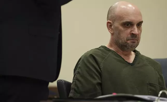 Sean M. Higgins, the driver charged with killing NHL hockey player Johnny Gaudreau and his brother Matthew while they were bicycling, appears at the Salem County, N.J., Courthouse, Tuesday, April 15, 2025, in Salem, N.J. (AP Photo/Matt Rourke)