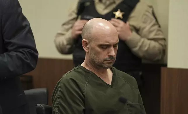 Sean M. Higgins, the driver charged with killing NHL hockey player Johnny Gaudreau and his brother Matthew while they were bicycling, appears at the Salem County, N.J., Courthouse, Tuesday, April 15, 2025, in Salem, N.J. (AP Photo/Matt Rourke)