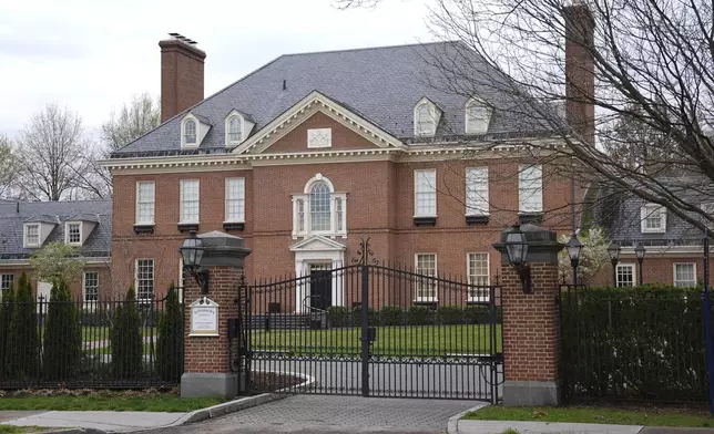 Shown is Pennsylvania governor's official residence in Harrisburg, Pa., Monday, April 14, 2025. (AP Photo/Matt Rourke)