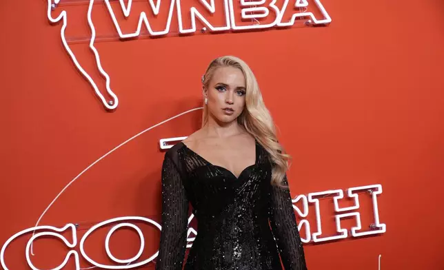 TCU's Hailey Van Lith poses before the WNBA basketball draft, Monday, April 14, 2025, in New York. (AP Photo/Pamela Smith)
