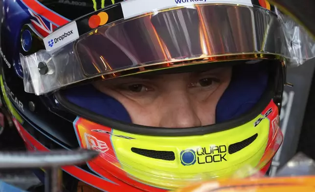 McLaren driver Oscar Piastri of Australia prepares at pits during the first free practice ahead of the Formula One Saudi Arabian Grand Prix at the Jeddah Corniche Circuit in Jeddah, Saudi Arabia, Friday, April 18, 2025. (AP Photo/Darko Bandic)