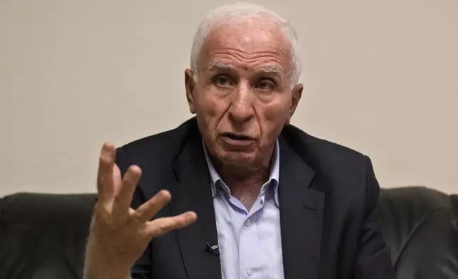 FILE - Azzam Al-Ahmad speaks during an interview with The Associated Press in Beirut, Lebanon, Sept. 17, 2023. (AP Photo/Hussein Malla, File)