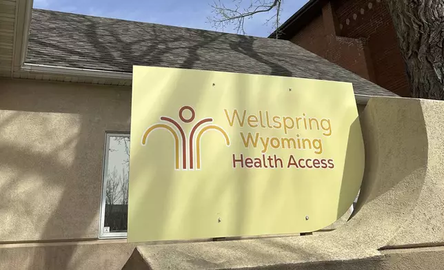 Wellspring Health Access, Wyoming's only abortion clinic, is seen Tuesday, April 8, 2025, in Casper, Wyo. (AP Photo/Mead Gruver)