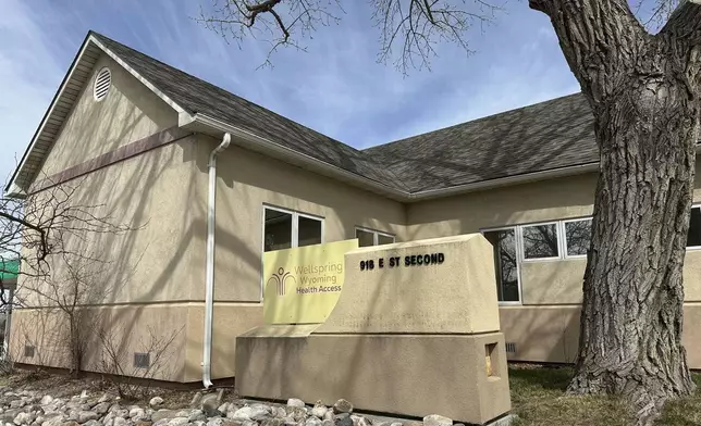 Wellspring Health Access, Wyoming's only abortion clinic, is seen Tuesday, April 8, 2025, in Casper, Wyo. (AP Photo/Mead Gruver)