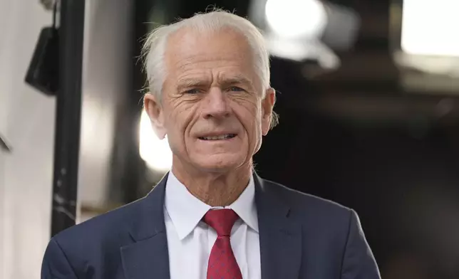 White House trade adviser Peter Navarro is pictured before participating in an interview outside the White House, Thursday, April 10, 2025, in Washington. (AP Photo/Alex Brandon)