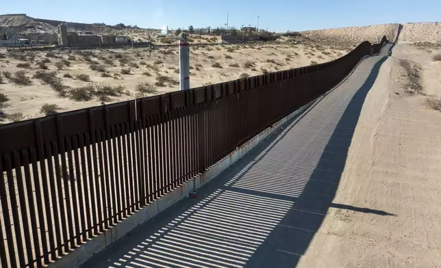 FILE - The border wall is pictured in Sunland Park, N.M., Tuesday, Jan. 21, 2025. (AP Photo/Andres Leighton, File)