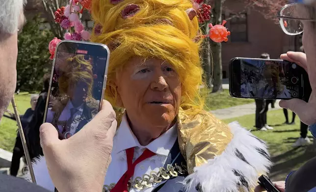 Students, faculty and members of the Harvard University community rally, Thursday, April 17, 2025, in Cambridge, Mass. (AP Photo)