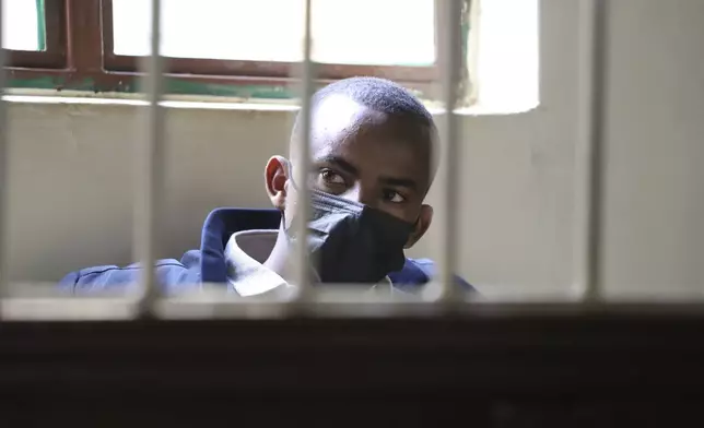 Hussein Mohamed Abdille Ali, sits in the dock at the Kahawa Law Courts, Nairobi, Kenya Thursday, May 22, 2025. (AP Photo/Andrew Kasuku)
