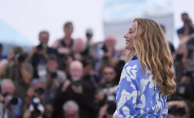 Cecile de France poses for photographers at the photo call for the film 'Dalloway' at the 78th international film festival, Cannes, southern France, Thursday, May 15, 2025. (Photo by Lewis Joly/Invision/AP)