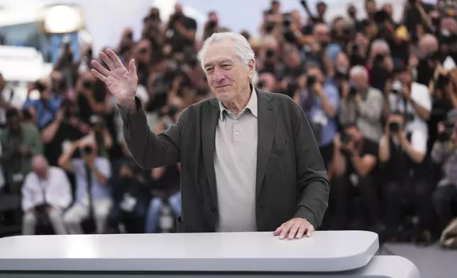 Honorary Palme d'Or recipient Robert De Niro poses for photographers during a photo call at the 78th international film festival, Cannes, southern France, Tuesday, May 13, 2025. (Photo by Lewis Joly/Invision/AP)