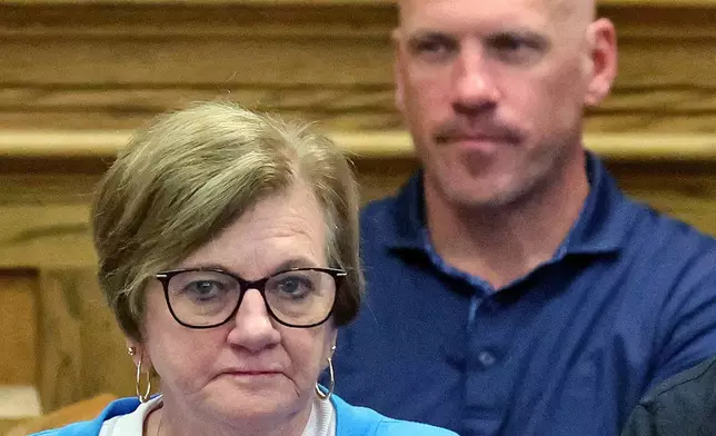 Peggy O'Keefe, the mother of deceased Boston police officer John O'Keefe, and her son, Paul O'Keefe, listen during the Karen Read murder trial at Norfolk Superior Court, Tuesday, May 27, 2025, in Dedham, Mass. (Matt Stone/The Boston Herald via AP, Pool)